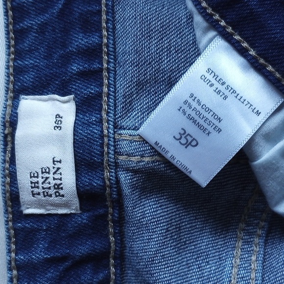 The Fine Print High Rise Wide-Leg Jeans 35P 35 Petite - Picture 3 of 5